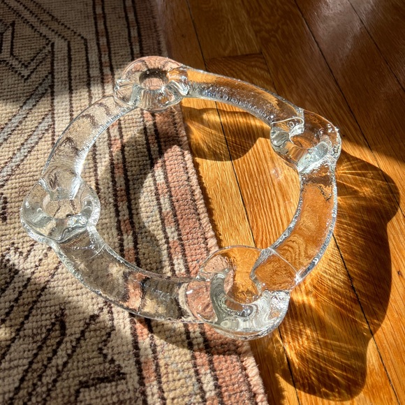 1970s Swedish Glass Candle Holder - Picture 1 of 5